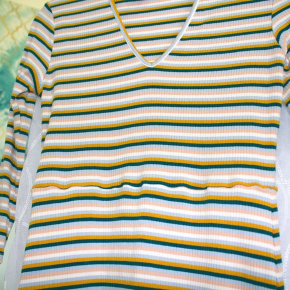 Alya Collection by Francesca's | Ribbed Striped Form Fitted Dress - Picture 3 of 5